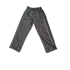 Vintage Adidas Track Pants Mens Medium Gray Warm Ups High Waist Y2K Baggy
